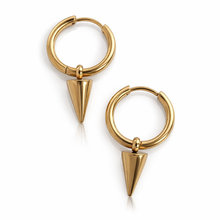 Load image into Gallery viewer, Spike Chunky Stainless Steel Huggie Earrings
