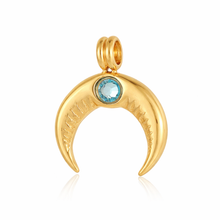 Load image into Gallery viewer, Crystal Gold horn charm - 4 colours
