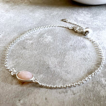 Load image into Gallery viewer, Gemstone Adjustable Slider Chain Bracelet
