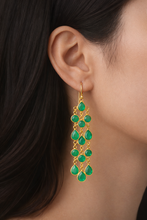 Load image into Gallery viewer, Ilaa Chandelier 13 gem cascading Earrings
