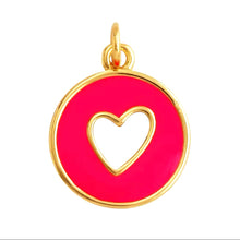 Load image into Gallery viewer, Gold Boho Heart Enamel Pendant Necklace

