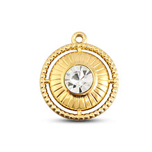 Load image into Gallery viewer, Crystal Charm Stainless Steel double row necklace

