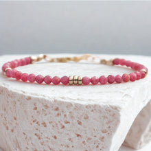 Load image into Gallery viewer, Gemstone and 14k Gold Filled Dainty Bracelet
