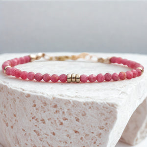 Gemstone and 14k Gold Filled Dainty Bracelet