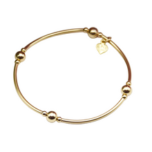 Load image into Gallery viewer, Gold Filled Simplicity Tube and Ball Stacking Bracelet
