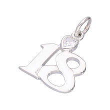 Load image into Gallery viewer, Sterling Silver 18th birthday celebration pendant/charm
