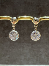 Load image into Gallery viewer, Large Cubic Zirconia Round Gem stud earrings
