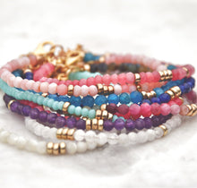 Load image into Gallery viewer, Labradorite &amp; Gold Fill Dainty Bracelet
