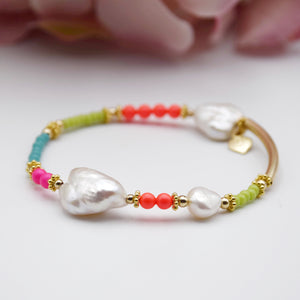 Large Baroque Freshwater Pearl Summer Bracelet