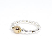 Load image into Gallery viewer, 6mm Gold Ball Beaded Stretch Ring
