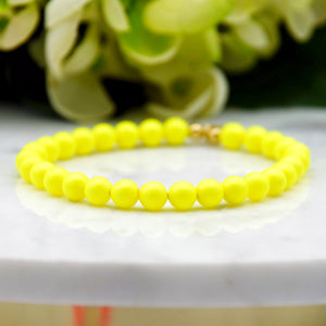 Colourful 6mm & Gold Filled Simplicity Bead Bracelet