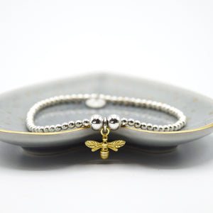 Bee Charm Beaded Bracelet