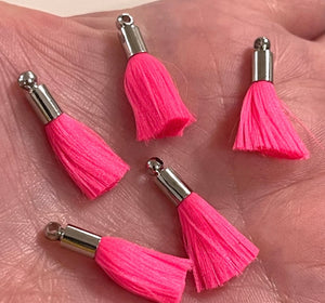 Neon Mini Tassel Bead Bracelet