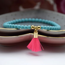 Load image into Gallery viewer, Neon Mini Tassel Bead Bracelet
