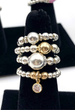 Load image into Gallery viewer, 6mm Gold Ball Beaded Stretch Ring
