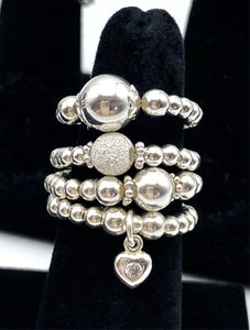 6mm Stardust Beaded Stretch Ring