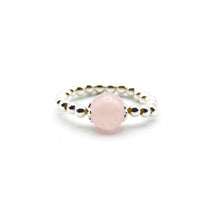 Load image into Gallery viewer, 8mm Madagascan Rose Quartz Beaded Stretch Ring
