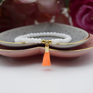Neon Mini Tassel Bead Bracelet