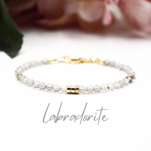 Labradorite & Gold Fill Dainty Bracelet