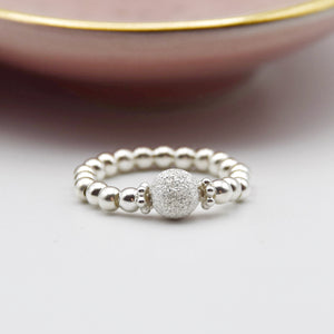 6mm Stardust Beaded Stretch Ring