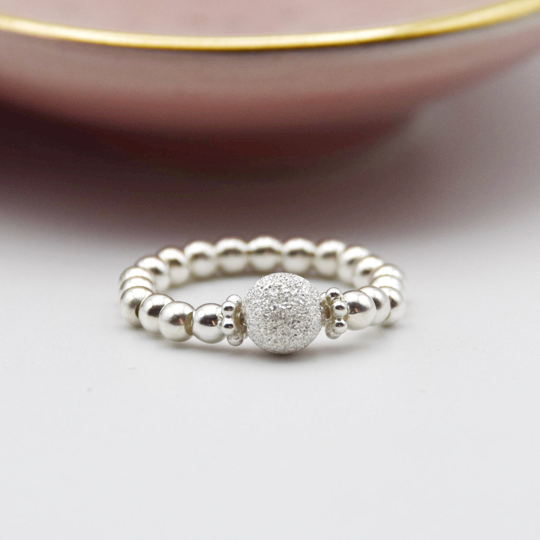 6mm Stardust Beaded Stretch Ring