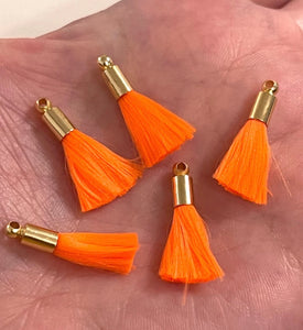 Neon Mini Tassel Bead Bracelet