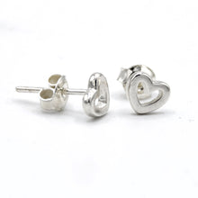 Load image into Gallery viewer, Mini Open Heart Stud Earrings
