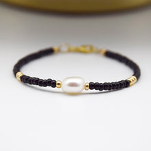 Load image into Gallery viewer, Colourful Seed Bead &amp; Freshwater Pearl Bracelet
