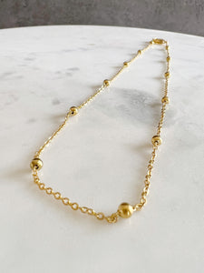 Gold Boho “Summer Vibes” Plain Satellite Necklace
