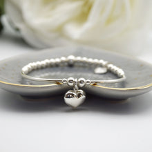 Load image into Gallery viewer, 14mm Puff Heart Bead and Tube Bracelet
