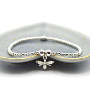 Bee Charm Beaded Bracelet