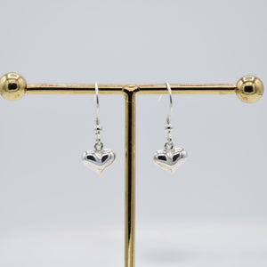 Puff Heart hook earrings