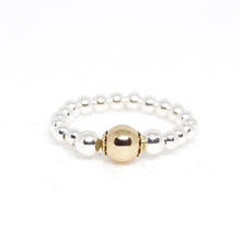 Load image into Gallery viewer, 6mm Gold Ball Beaded Stretch Ring
