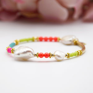 Large Baroque Freshwater Pearl Summer Bracelet