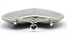 Load image into Gallery viewer, Heart and Stars Beaded Bracelet
