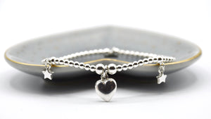 Heart and Stars Beaded Bracelet