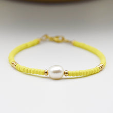 Load image into Gallery viewer, Colourful Seed Bead &amp; Freshwater Pearl Bracelet
