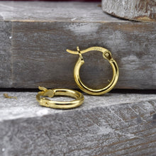 Load image into Gallery viewer, Single Clover huggie hoop earrings
