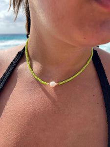 Colourful Freshwater Pearl Beaded 16” Choker Necklace