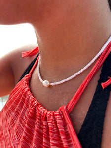 Colourful Freshwater Pearl Beaded 16” Choker Necklace