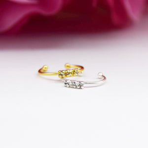 3 CZ Stone Slim Ear Cuff